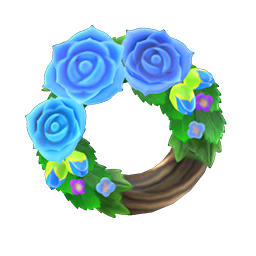 blue rose wreath