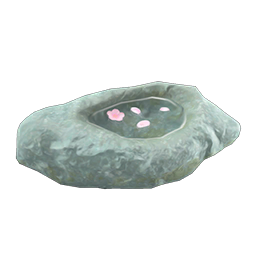 cherry-blossom pond stone