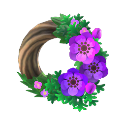 chic windflower wreath