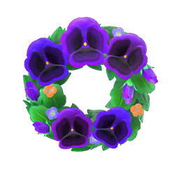 cool pansy wreath