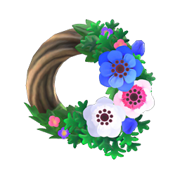 cool windflower wreath