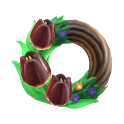 dark tulip wreath