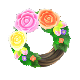 fancy rose wreath