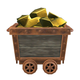gold-nugget mining car