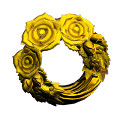 gold rose wreath