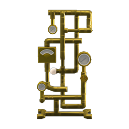 golden meter and pipes