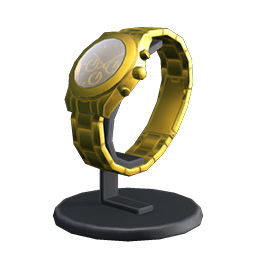 golden wristwatch