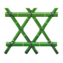 green bamboo fence