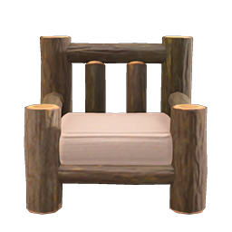 log chair