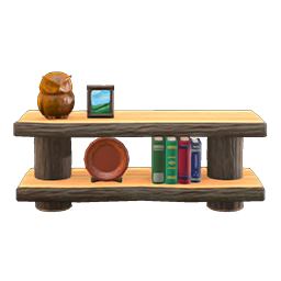 log decorative shelves