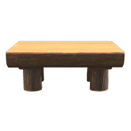 log dining table