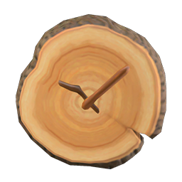 log wall-mounted clock