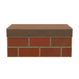 low brick island counter