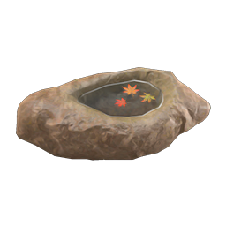 maple-leaf pond stone