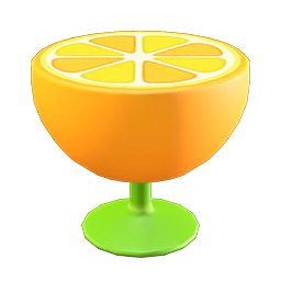 orange end table