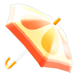 orange umbrella