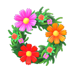 pretty cosmos wreath