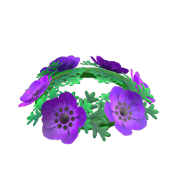 purple windflower crown