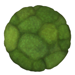 round glowing-moss rug