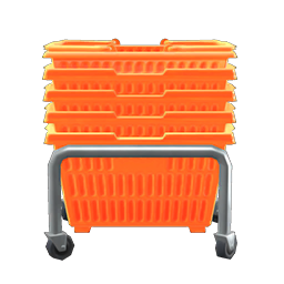 stacked shopping baskets