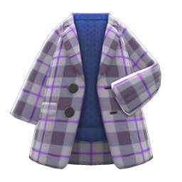 Checkered Chesterfield Coat