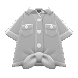 Front-Tie Button-Down Shirt