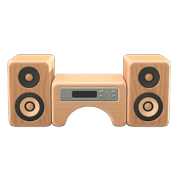 wooden-block stereo