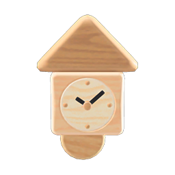 wooden-block wall clock