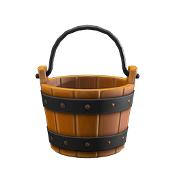 wooden bucket
