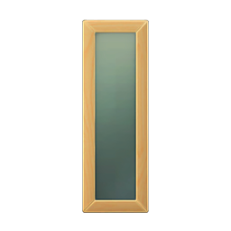 wooden full-length mirror