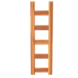 wooden ladder set-up kit
