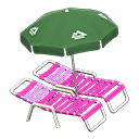 Beach Chairs with Parasol